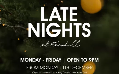 Opening hours this Christmas at Fairhill